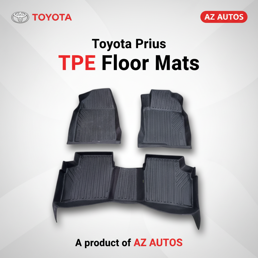 Toyota Prius TPE Floor Mat Black 3 Pcs - Model 2013-2014
