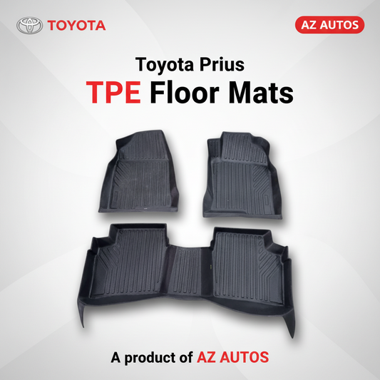 Toyota Prius TPE Floor Mat Black 3 Pcs - Model 2013-2014