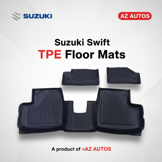 Suzuki Swift TPE Floor Mat Black 3 Pcs - Model 2018-2024