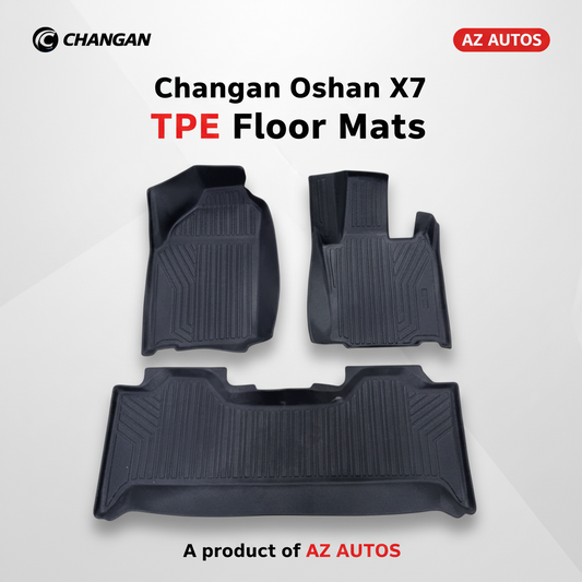 Changan Oshan X7 TPE Floor Mat Black 3 Pcs - Model 2022-2024
