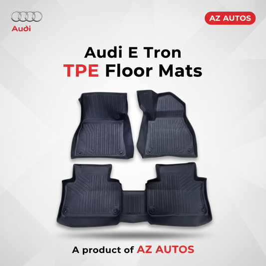 Audi E Tron TPE Floor Mat Black 3 Pcs - Model 2020-2025
