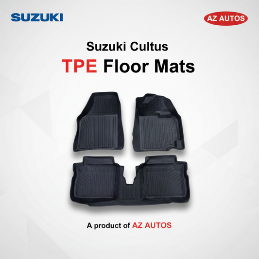 Suzuki Cultus TPE Floor Mat Black 3 Pcs - Model 2017-2024