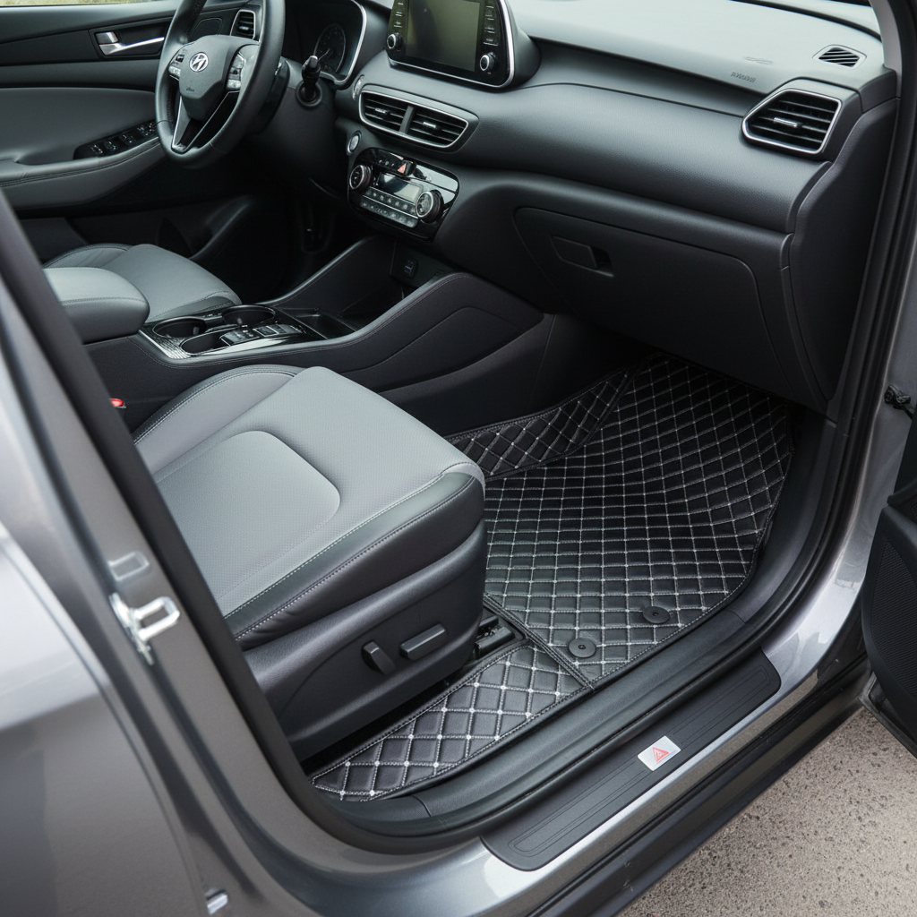 Hyundai Tucson Hybrid 7D Floor Mats - Black 2025-2026