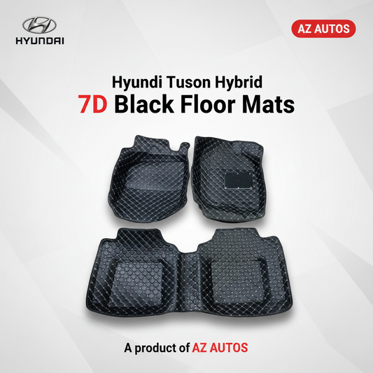 Hyundai Tucson Hybrid 7D Floor Mats - Black 2025-2026