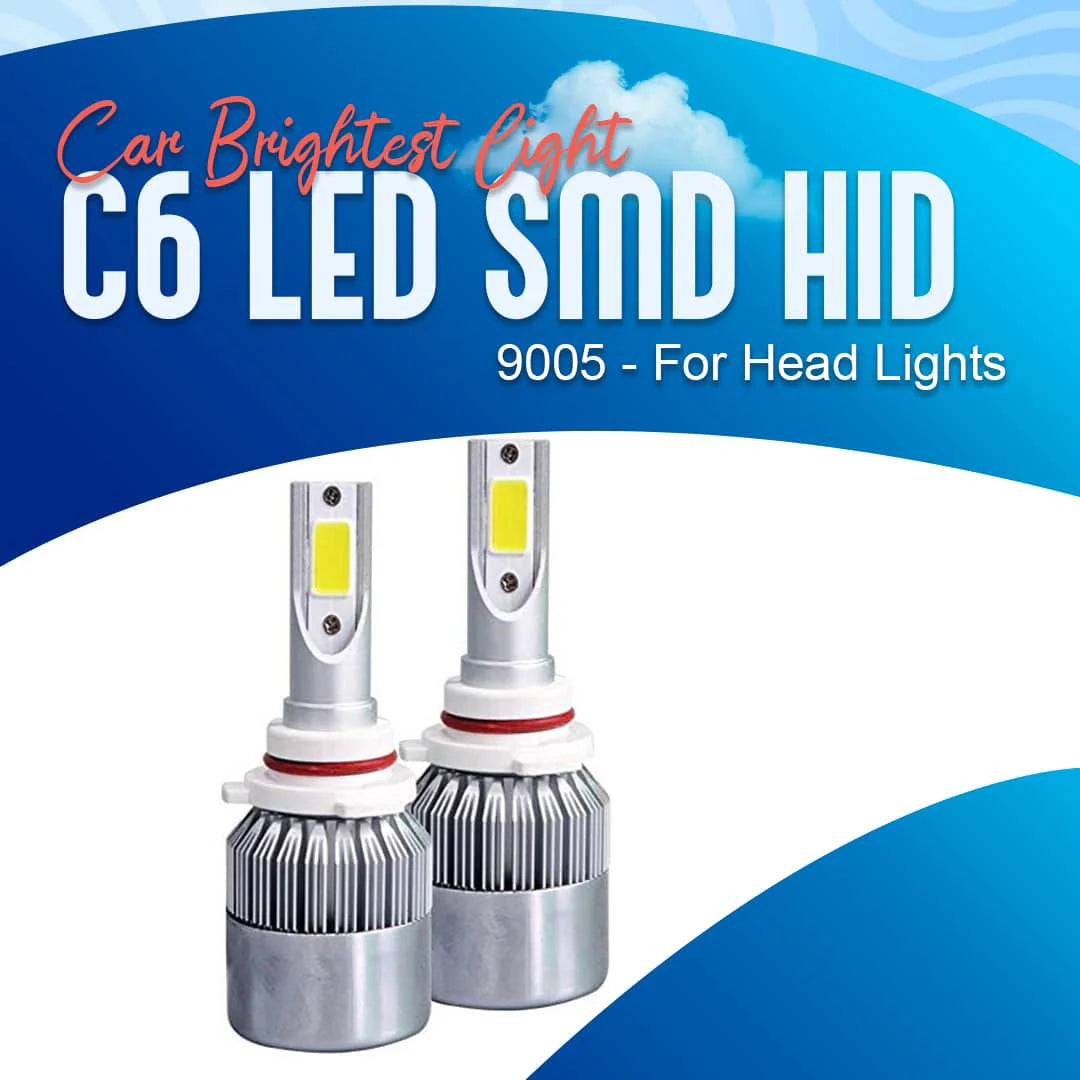 Car Brightest Light C6 LED SMD HID 9005 - For Head Lights | Headlamps | Car Front Light