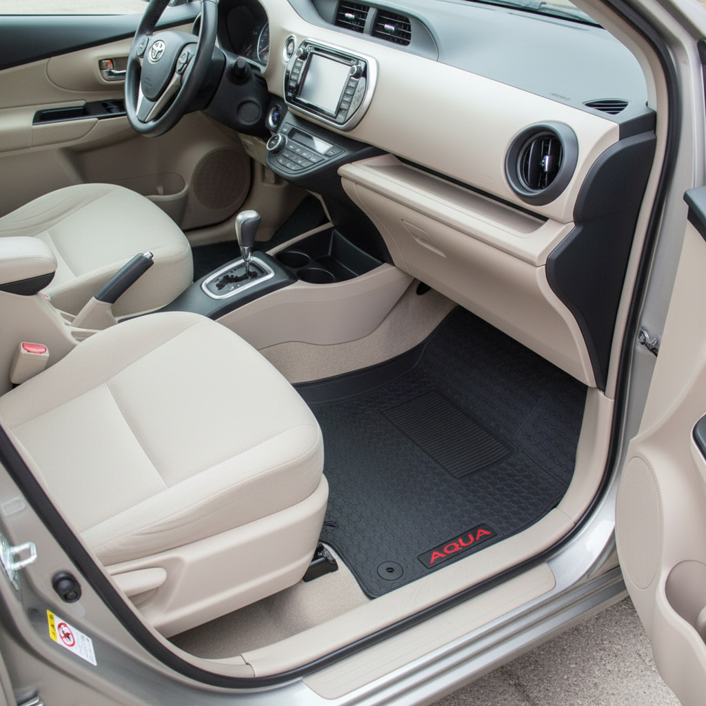 Toyota Aqua PVC Rubber Floor Mat Black 2012-2018