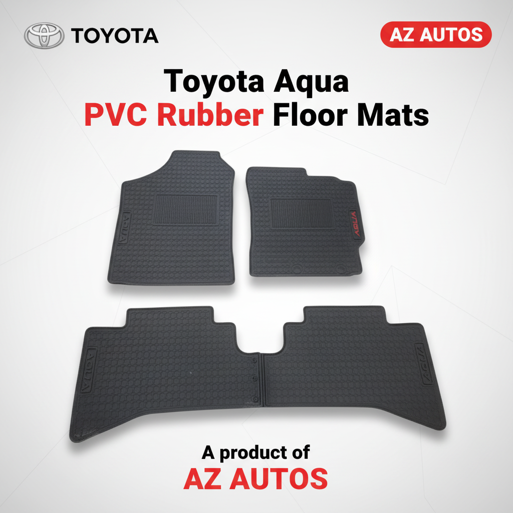 Toyota Aqua PVC Rubber Floor Mat Black 2012-2018