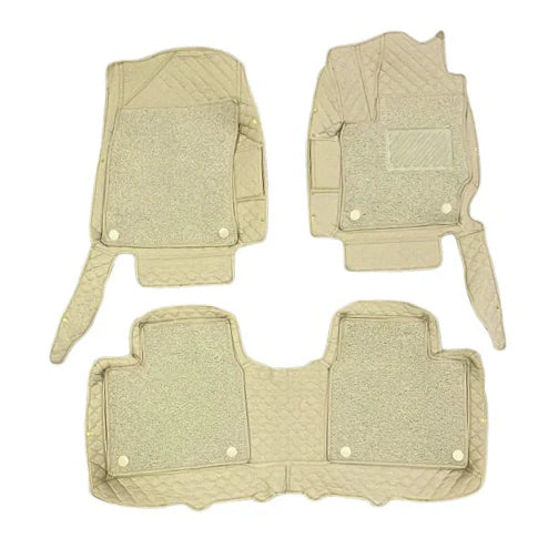 Toyota Corolla 9D Floor Mat Mix Thread Beige Grass 2014-2022 - 3 Pcs