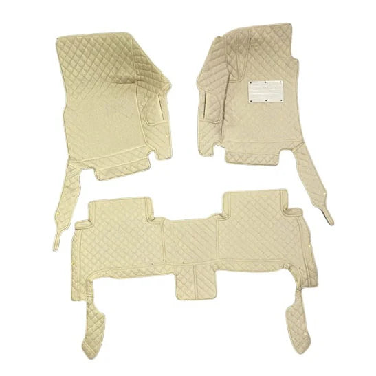 Toyota Land Cruiser LC200 7D Floor Mats - Beige - 3 Pcs 2015-2022