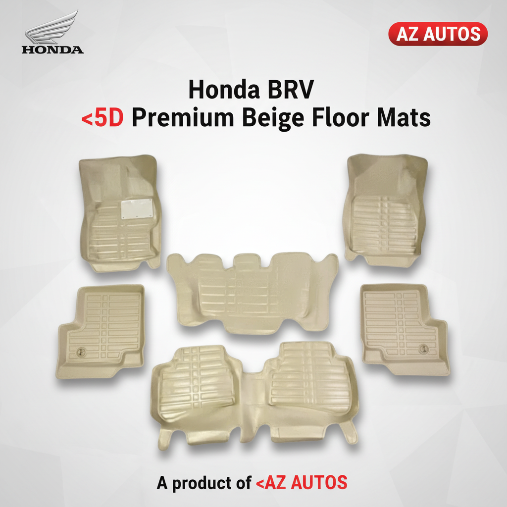 Honda BRV 5D Floor Mat Beige 4 Pcs - Model 2017-2022