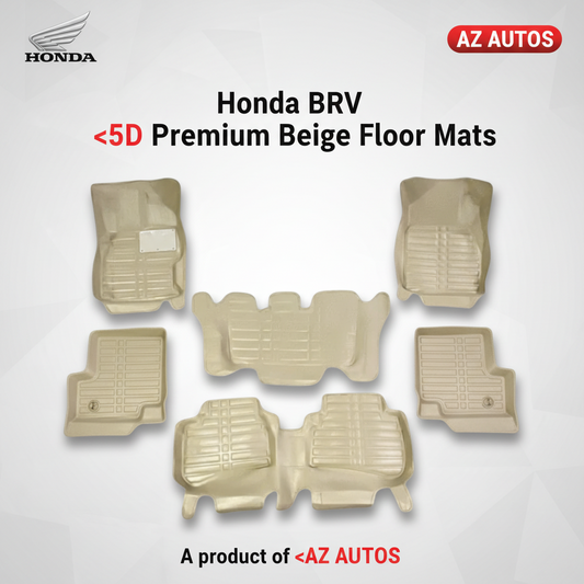 Honda BRV 5D Floor Mat Beige 4 Pcs - Model 2017-2022