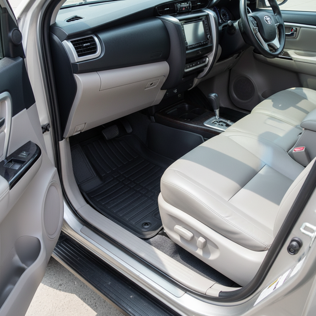 Toyota Fortuner 5D Custom Floor Mat 4 Pcs Black - Model 2016-2021