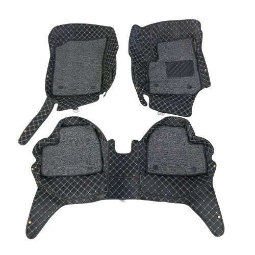 Suzuki Swift 9D Floor Mats Mix Thread 2022-2023 - Black With Grey Grass