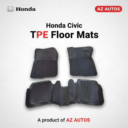 Used Honda Civic TPE Floor Mat Black 3 Pcs 2022-2025