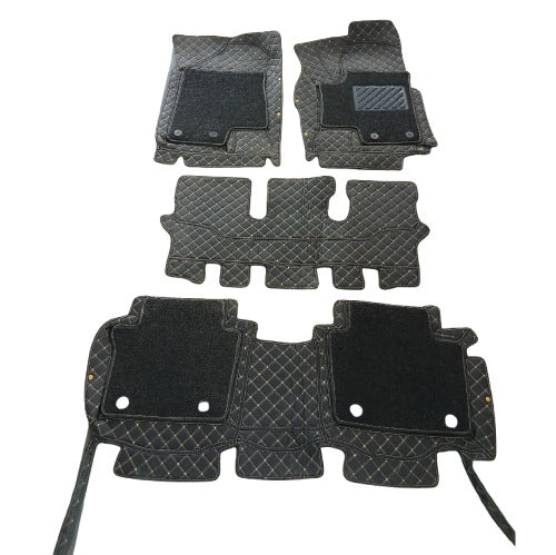 DFSK Glory 9D Floor Mats Mix Thread Grass 4 Pcs 2020 - 2025 - Black With Black