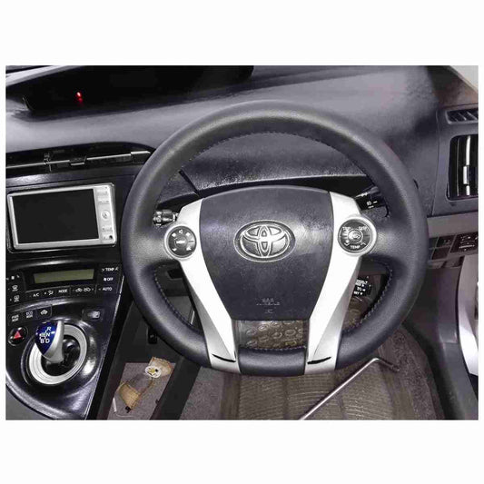 Hand Made Black Color Steering Stitched in Japanese Leather