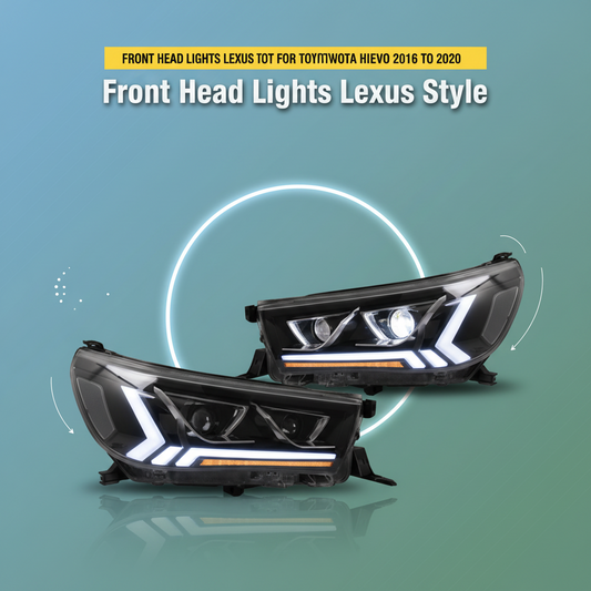 Front Head Lights Lexus Style for Toyota Hilux Revo 2016 to 2020