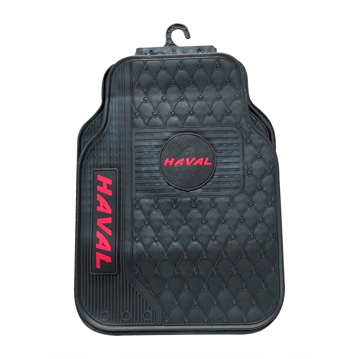 Haval H6 Universal PVC Rubber Floor Mat Black Mix Design 5 Pcs - Rubber Floor Mats | Car Mats | Vehicle Mats | Foot Mat For Car | Latex Mats