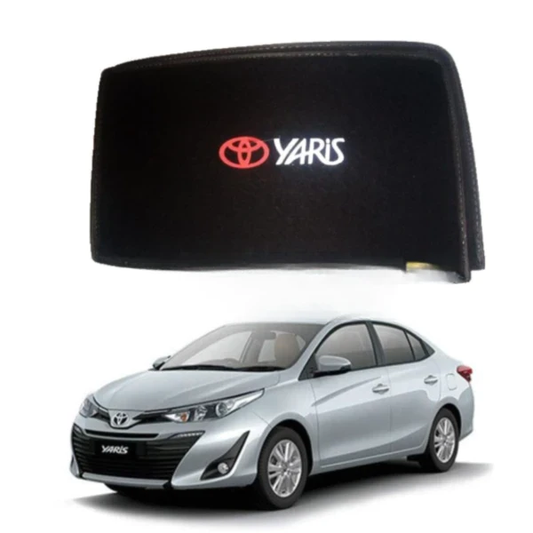 Toyota Yaris Side Sun Shade (Foldable and Flexible) with Logo – Model 2020 – 2021