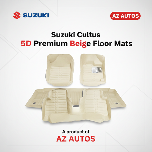 Suzuki Cultus 5D Custom Floor Mat Beige New Model 3 Pcs 2017-2021
