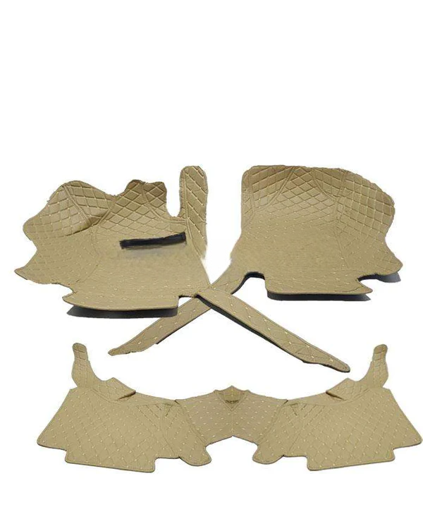 Toyota Hilux Vigo 7D Floor Mats - Beige - 3 Pcs Set - Model 2005-2016