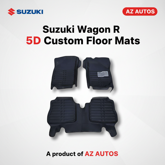 Suzuki Wagon R 5D Custom Floor Mat Black 3 Pcs - Model 2014-2021