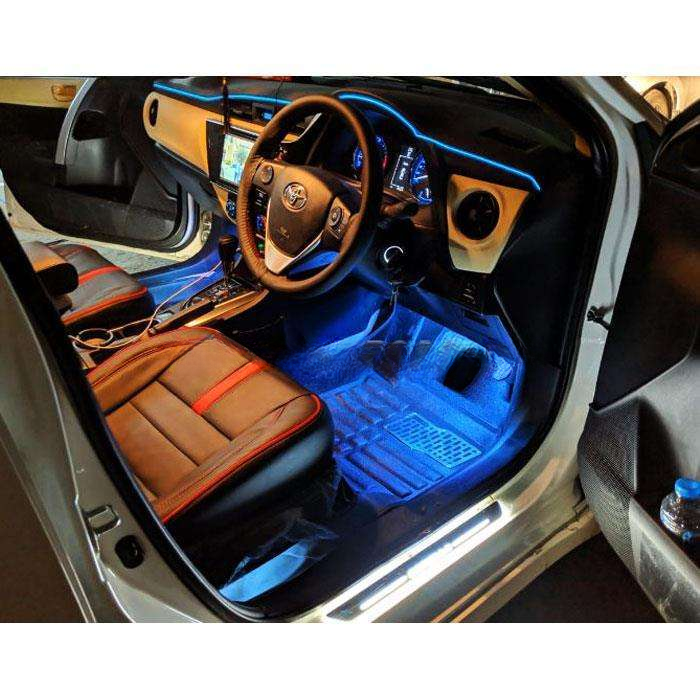 7 Color LED Car Interior Ambient Light | Remote Controlled - Atmosphere Lighting