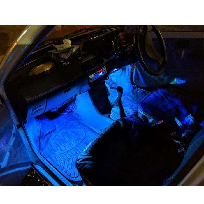 7 Color LED Car Interior Ambient Light | Remote Controlled - Atmosphere Lighting