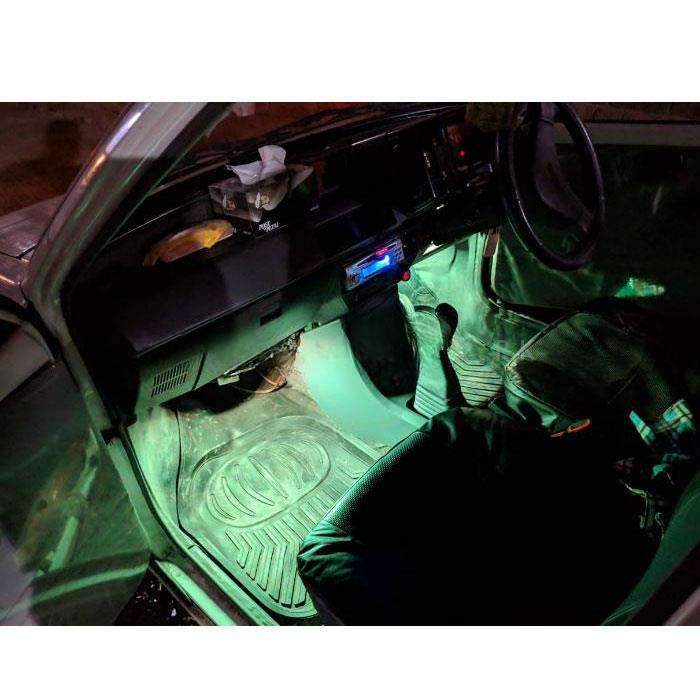 7 Color LED Car Interior Ambient Light | Remote Controlled - Atmosphere Lighting