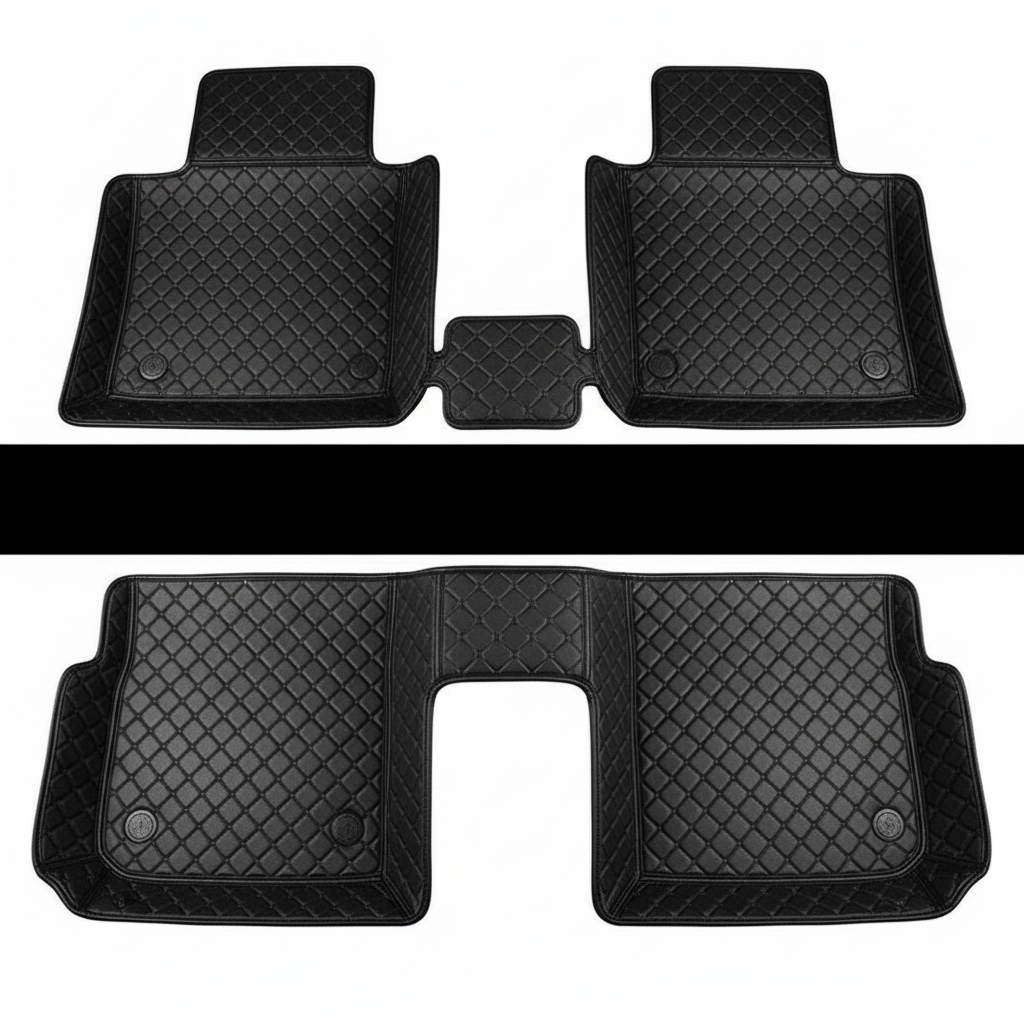 KIA Sportage 9D Floor Mats With Mix Thread - 4 Pcs 2025-2026 2025 - 2026 - Black With Black Grass