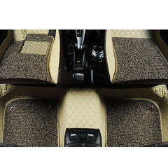 Audi A6 9D Luxury Floor Mats Mix Thread Coffee 3 Pcs - Model 2011-2018 2011 - 2021