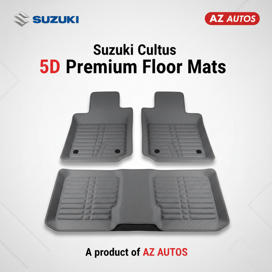 Suzuki Cultus 5D Custom Floor Mat Gray New Model 3 Pcs 2017-2021