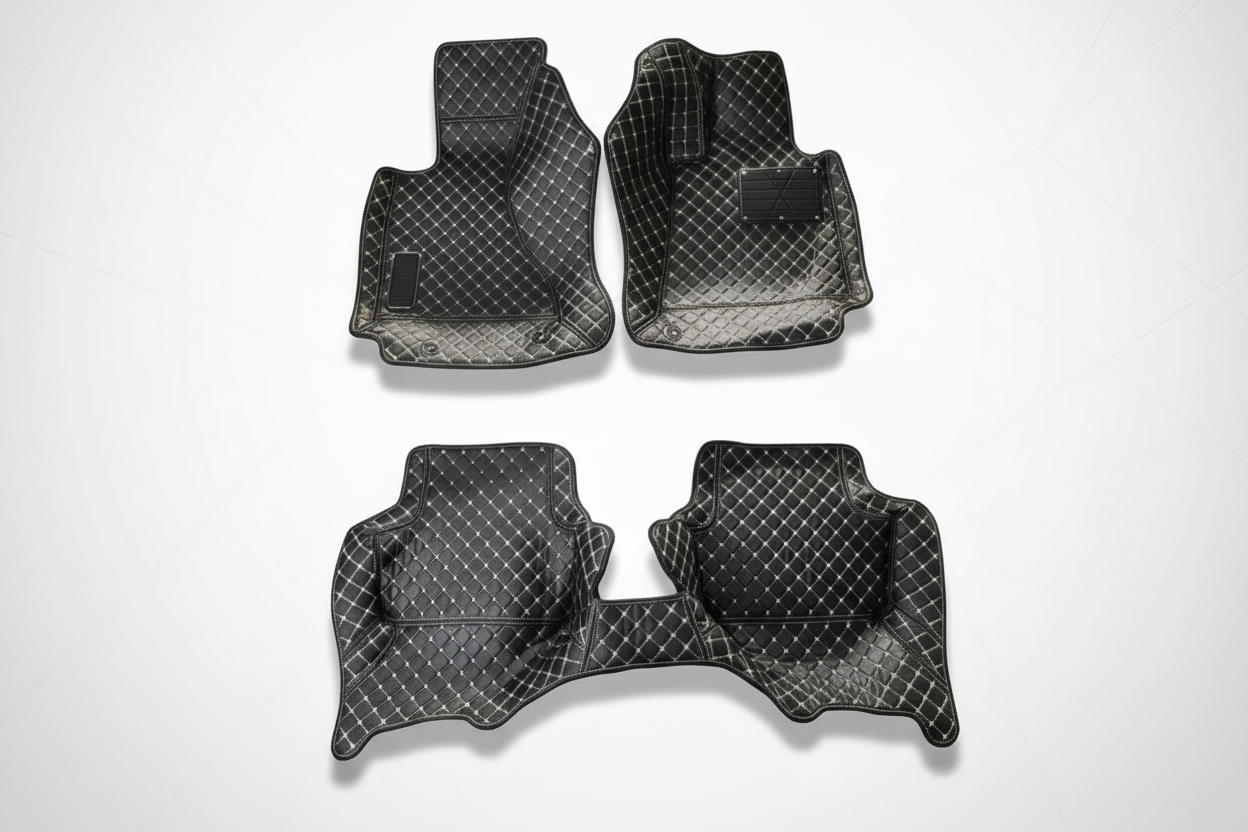 Audi A4 7D Luxury Floor Mats - Black - 3 Pcs Set 2006-2012