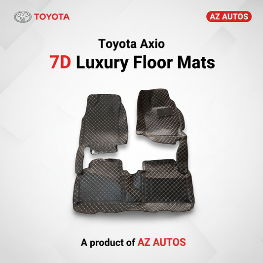 Toyota Axio 7D Floor Mats - Black - 3 Pcs Set - Model 2012-2019