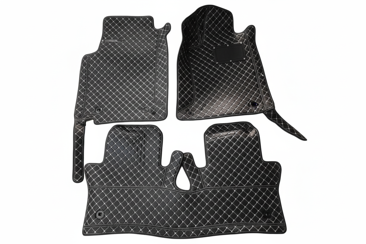 Honda CRZ 7D Floor Mats - Black - 3 Pcs Set - Model 2010-2018 - Car Interior Mats