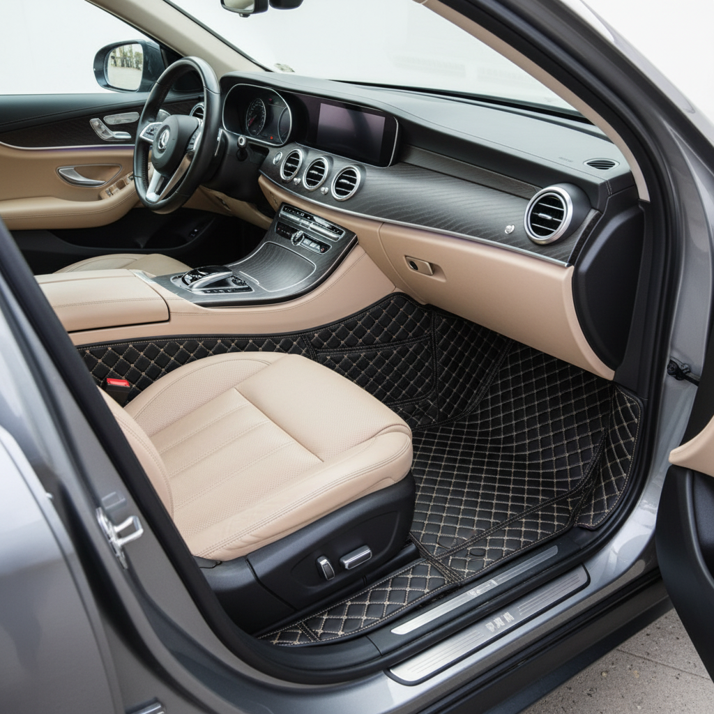 BMW X5 7D Floor Mats - Black - 3 Pcs Set - Model 2013-2018