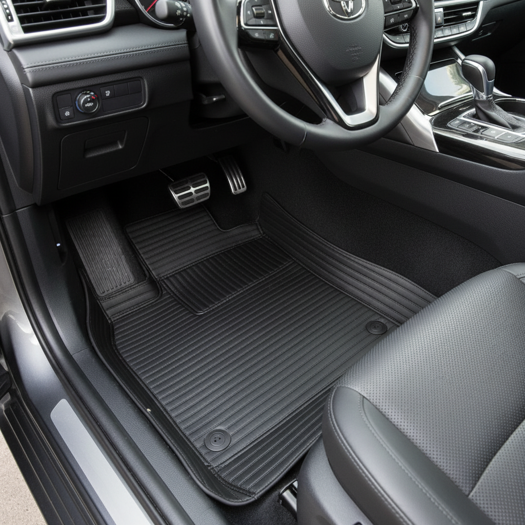 Honda Civic 7D Lining Floor Mats - Black - 3 Pcs - Model 2016-2025