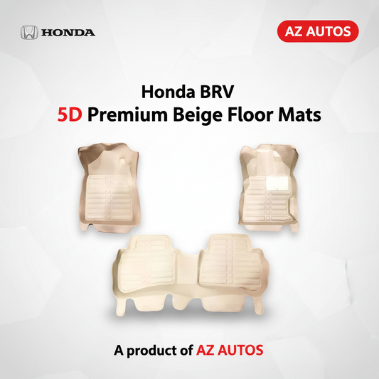 Honda BRV 5D Floor Mat Beige 3 Pcs - Model 2017-2021