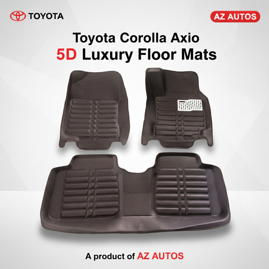 Toyota Corolla Axio 5D Custom Floor Mat Black 3 Pcs - Model 2018-2021