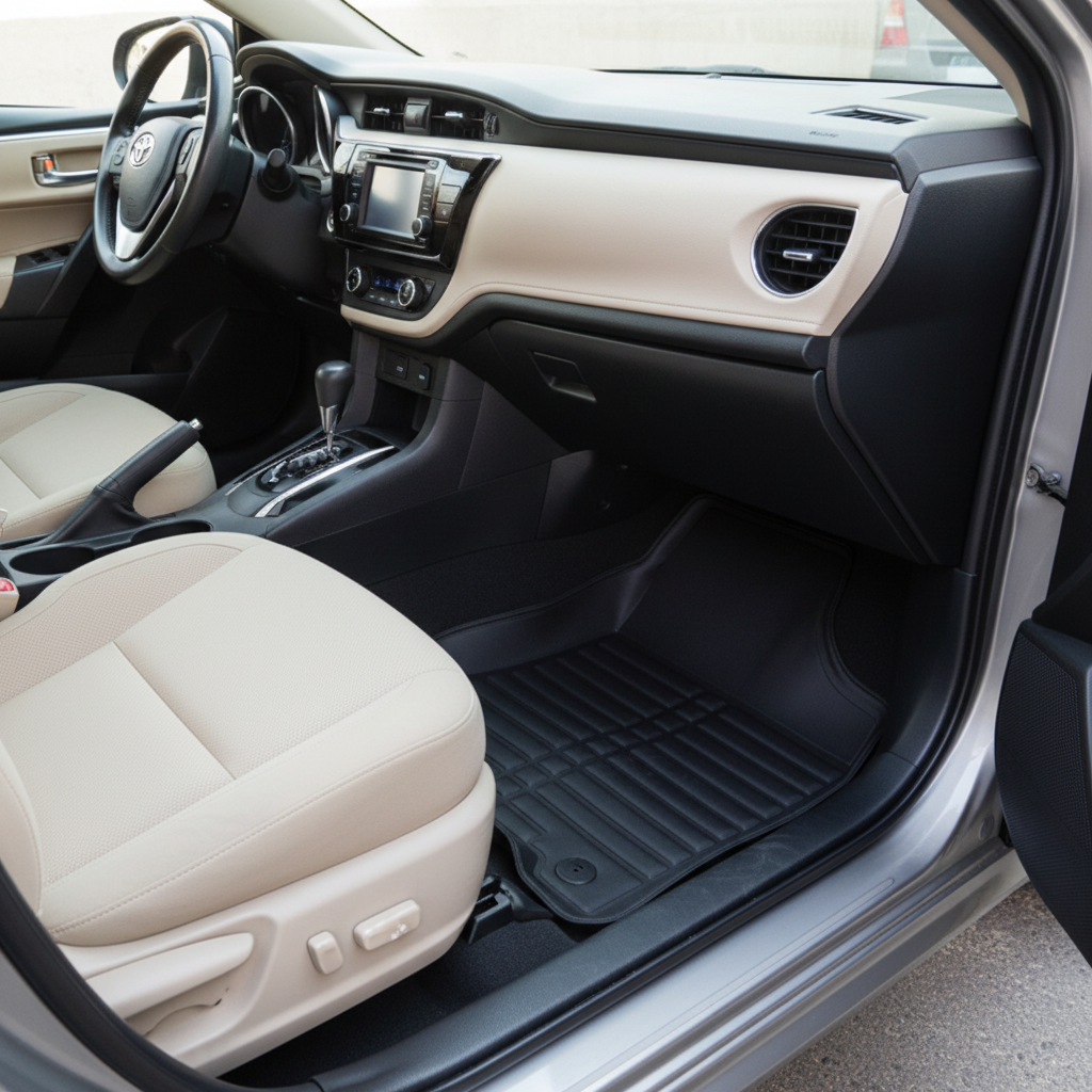 Toyota Corolla 5D Custom Floor Mat Black 3 Pcs - Model 2014-2025