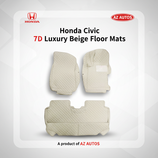 Honda Civic 7D Floor Mats - Beige - Model 2012-2016