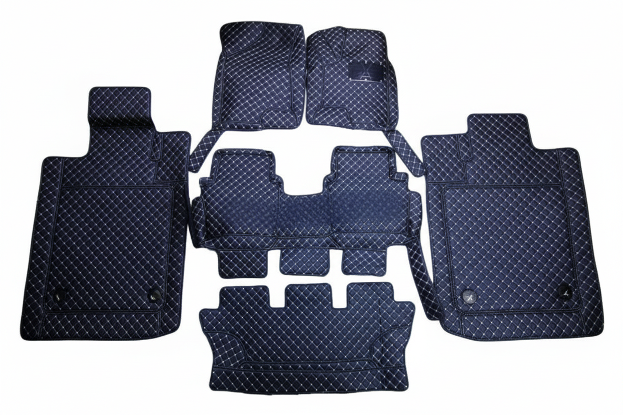 DFSK Glory 580 7D Floor Mats Black- 2020-2025 - Stitched Multicolor | 4 Pcs Set