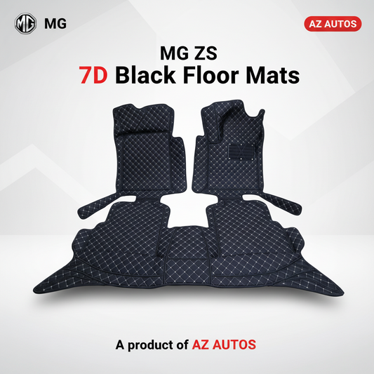 MG ZS 7D Floor Mats - Black - 3 Pcs Set - Model 2021-2025