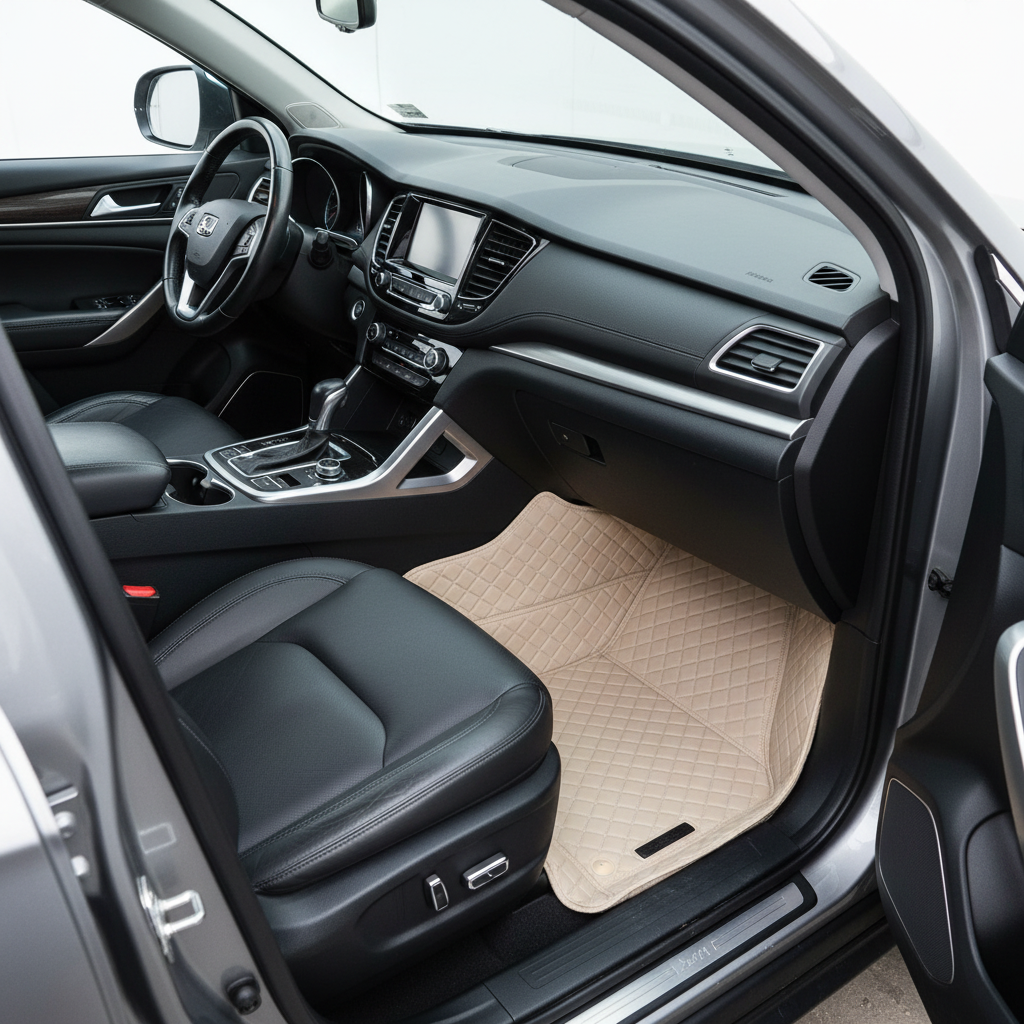 Haval H6 7D Floor Mats - Beige - 3 Pcs Set - Model 2021-2025