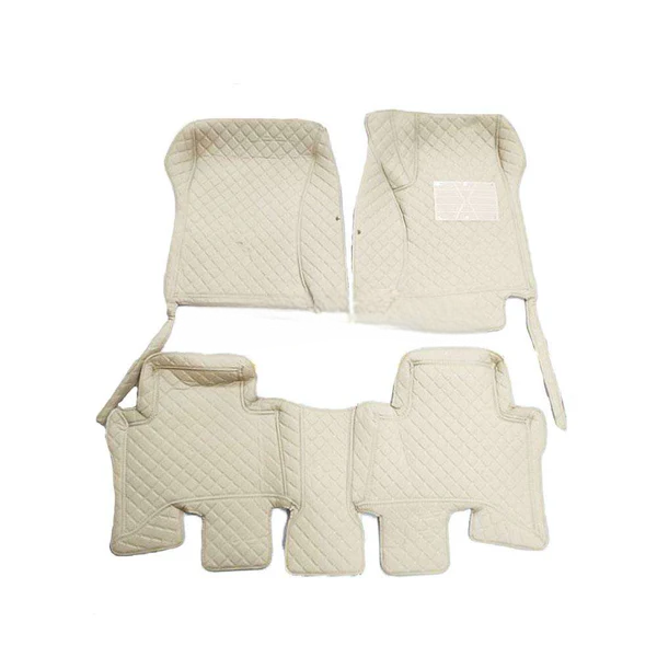 Toyota Prado 7D Floor Mats - Beige - 3 Pcs - Model 2009-2022