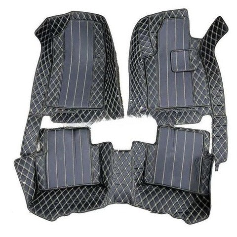 Honda Civic 8D Luxury Floor Mats Black 3 Pcs 2016-2022