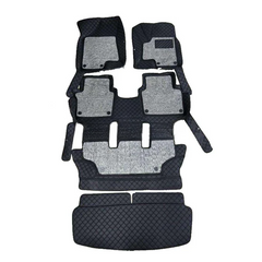 DFSK Glory 580 9D Floor Mats Mix Thread Grass 5 Pcs 2020 - 2025 - Black With Grey