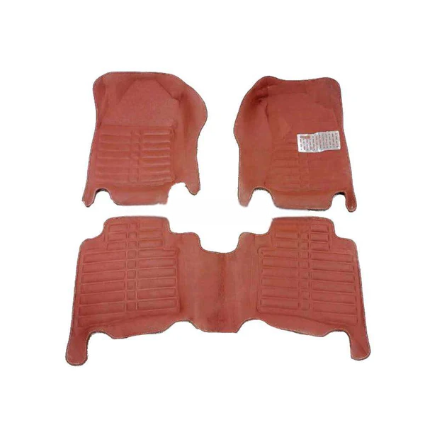 Toyota Fortuner 5D Custom Floor Mat Brown 3 Pcs - Model 2016-2022