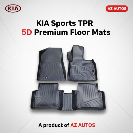 KIA Sportage TPR 5D Custom Floor Mat Black 4 Pcs - Model 2019-2024