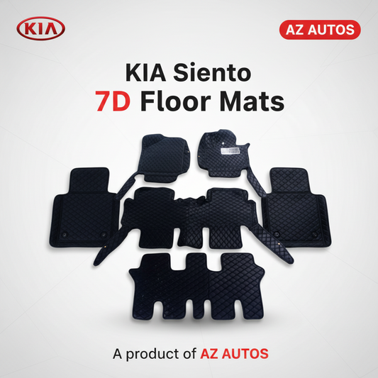 KIA Sorento 7D Floor Mats - Black - 4 Pcs - Model 2021-2024